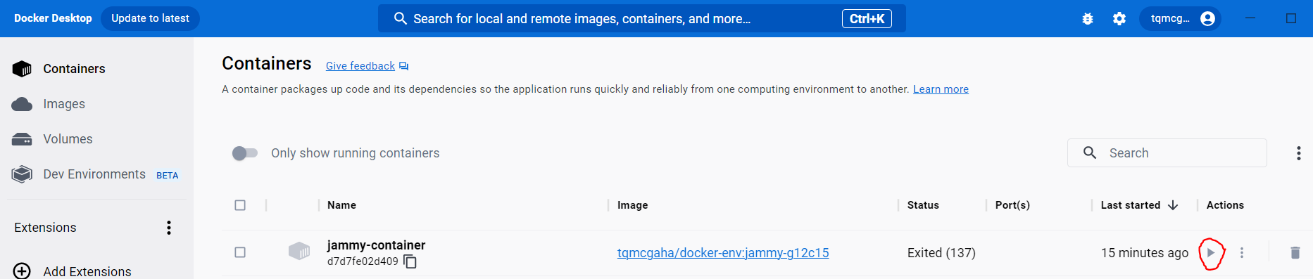 Start Container